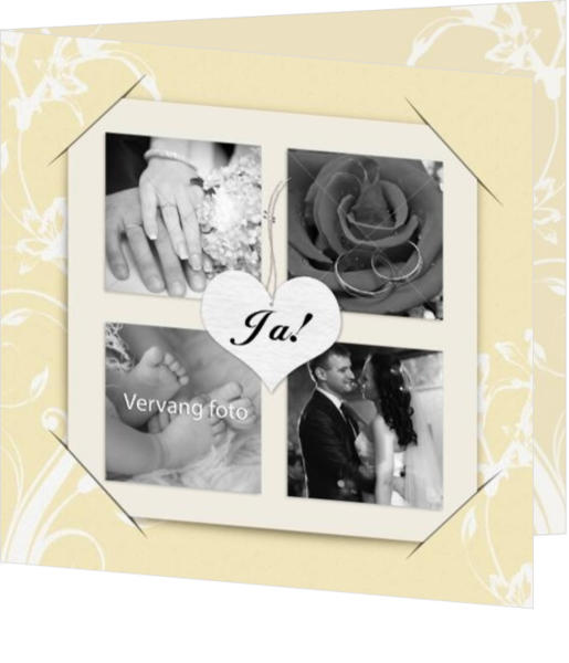 Romantische trouwkaarten - romantische trouwkaart rb17050211, vk
