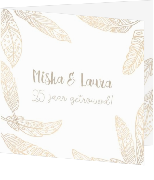 uitnodigingskaarten huwelijksjubileum - trouwkaart LVA004