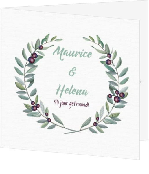 uitnodigingskaarten huwelijksjubileum - trouwkaart LVA005