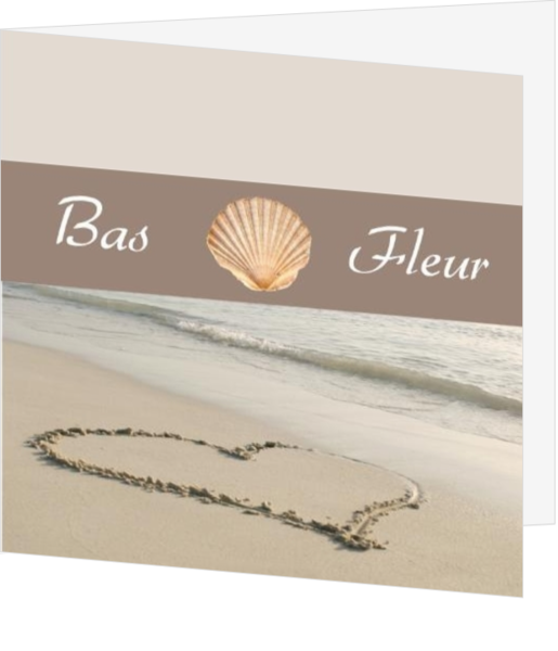 Strand en Zee trouwkaart ontwerpen - trouwkaart T018