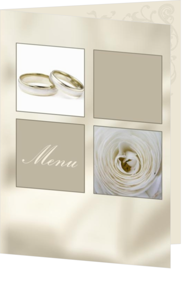 Menukaart maken voor jullie bruiloft - trouwkaart BODT003