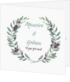 uitnodigingskaarten huwelijksjubileum - trouwkaart LVA005