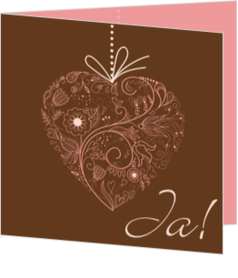 Trouwkaarten met hartjes - trouwkaart lovely hearts 7, vk
