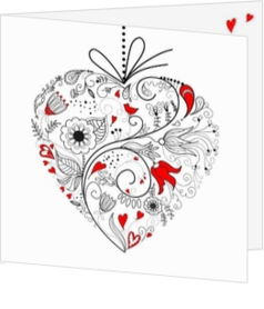 Trouwkaarten met hartjes - trouwkaart lovely hearts 9, vk
