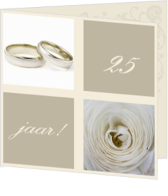 uitnodigingskaarten huwelijksjubileum - trouwkaart BODT001