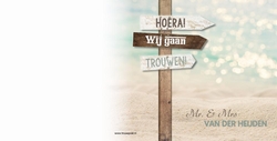 Take me to Ibiza, strandkaart met bewegwijzering Achterkant/Voorkant